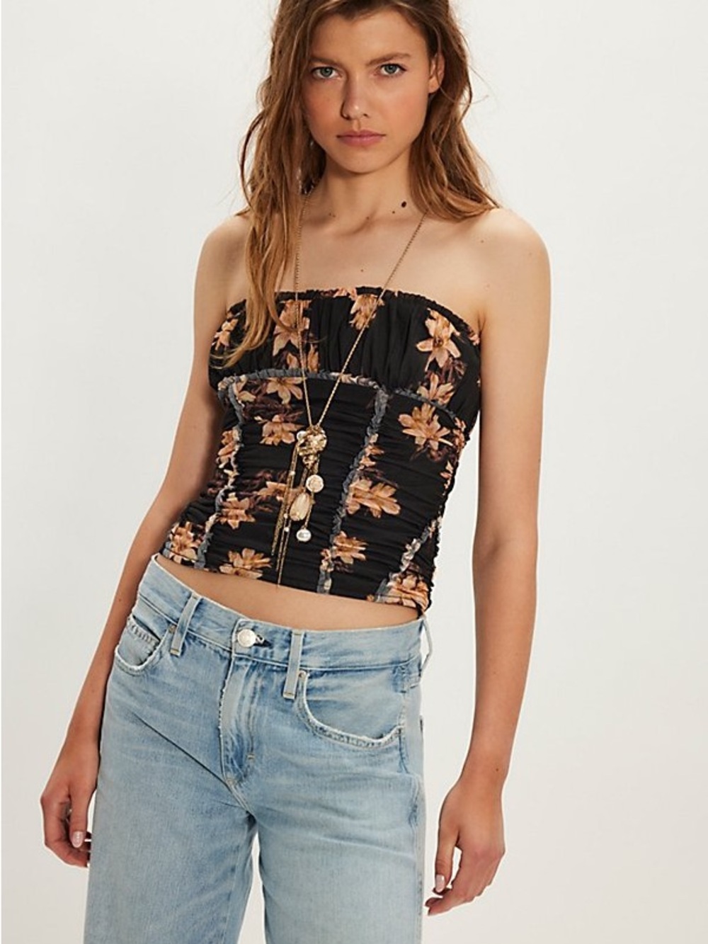 Free People Scottie Printed Tube Top NWOT